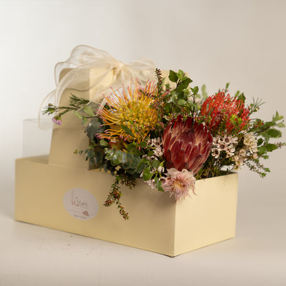 Happy Box Cake and Australia Native Flowers