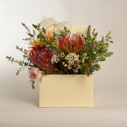 Happy Box Cake and Australia Native Flowers