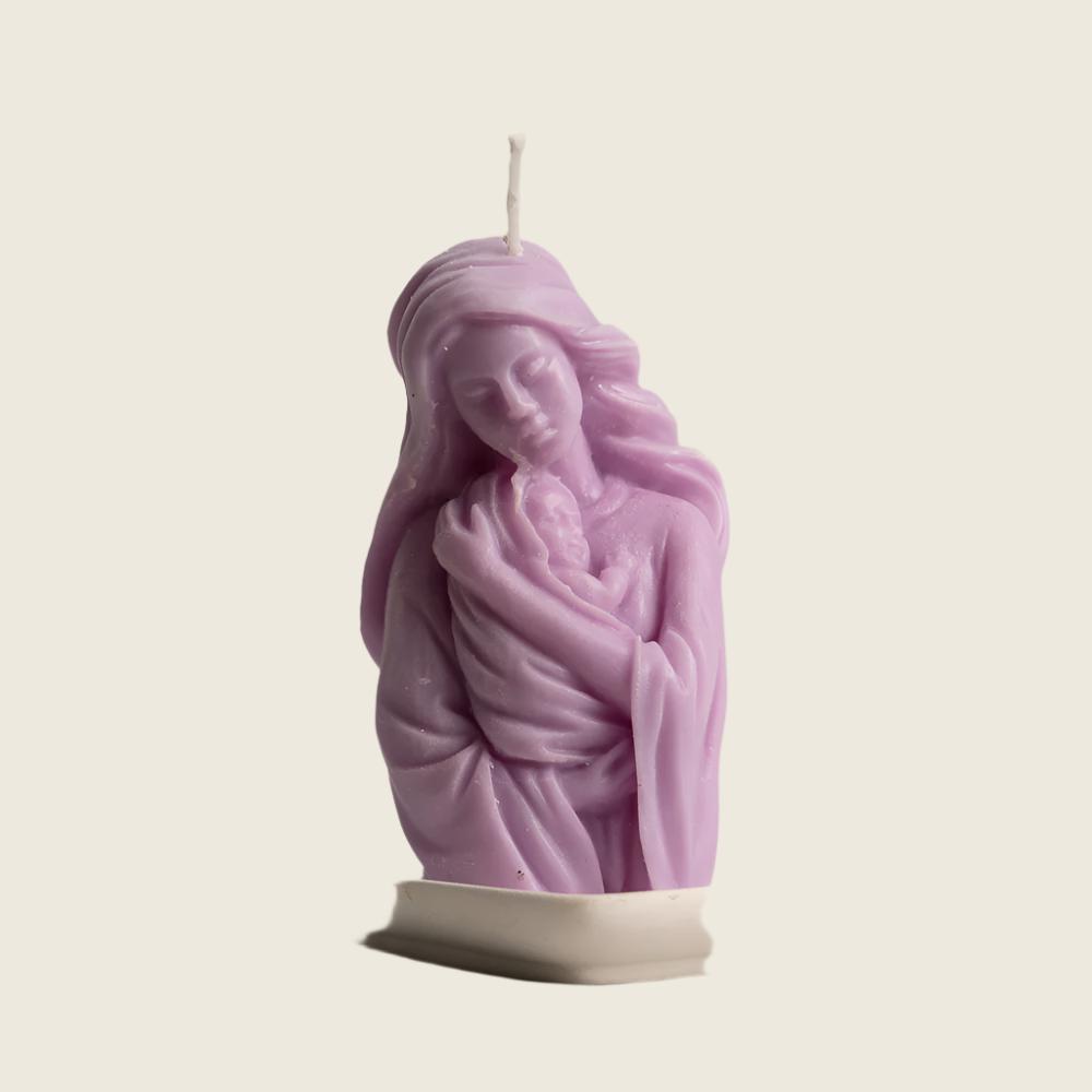 Mother and Baby Candle - Purple