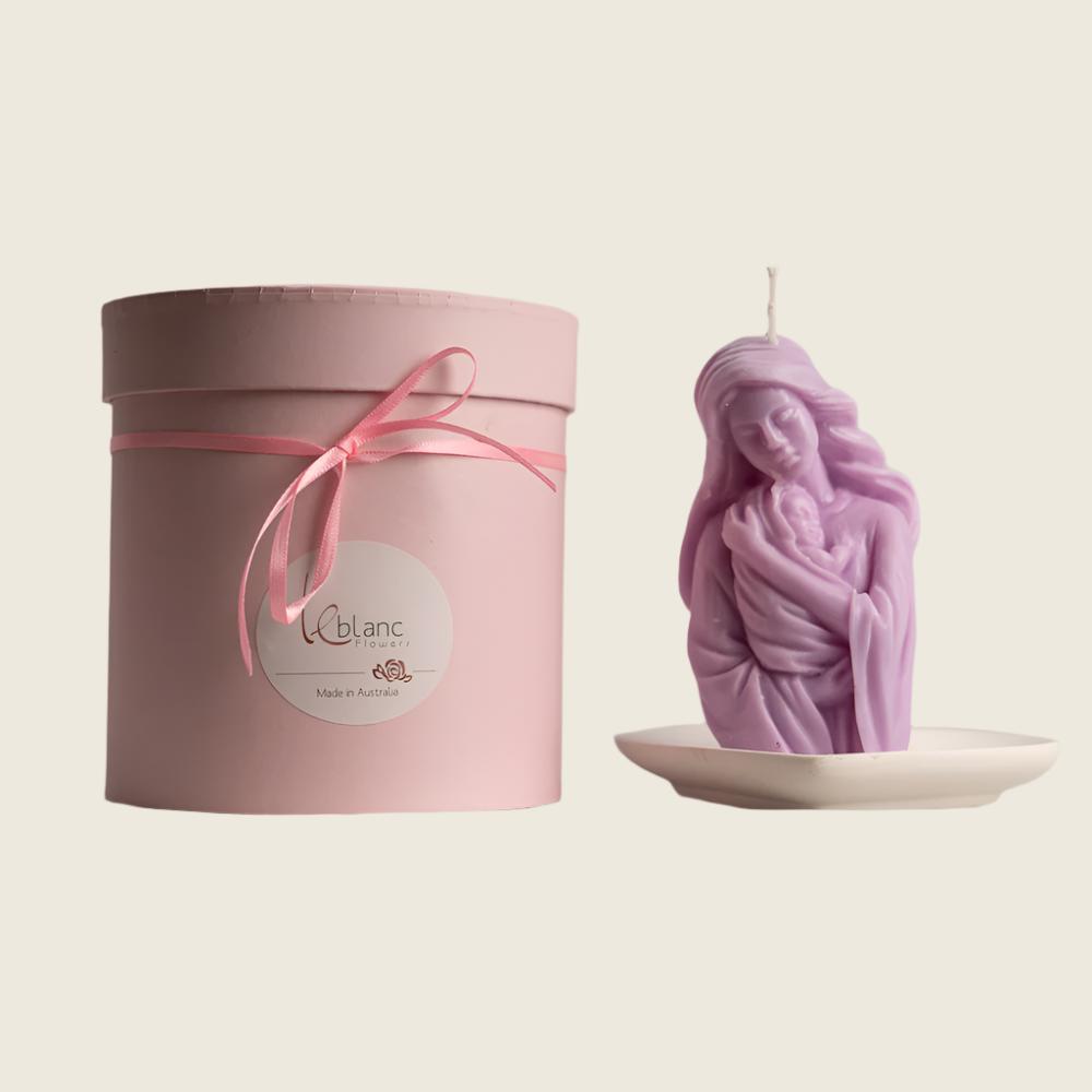 Mother and Baby Candle - Purple