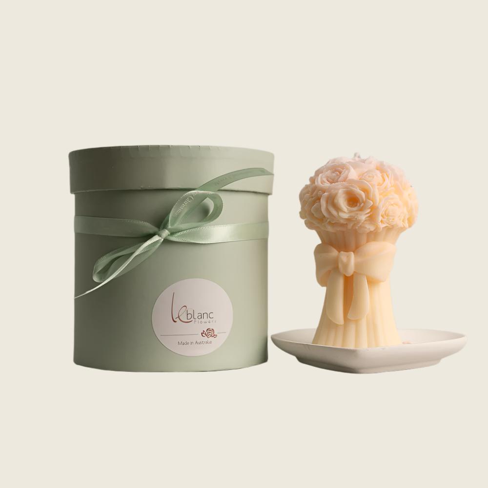 Rose Bouquet Candle - Peach