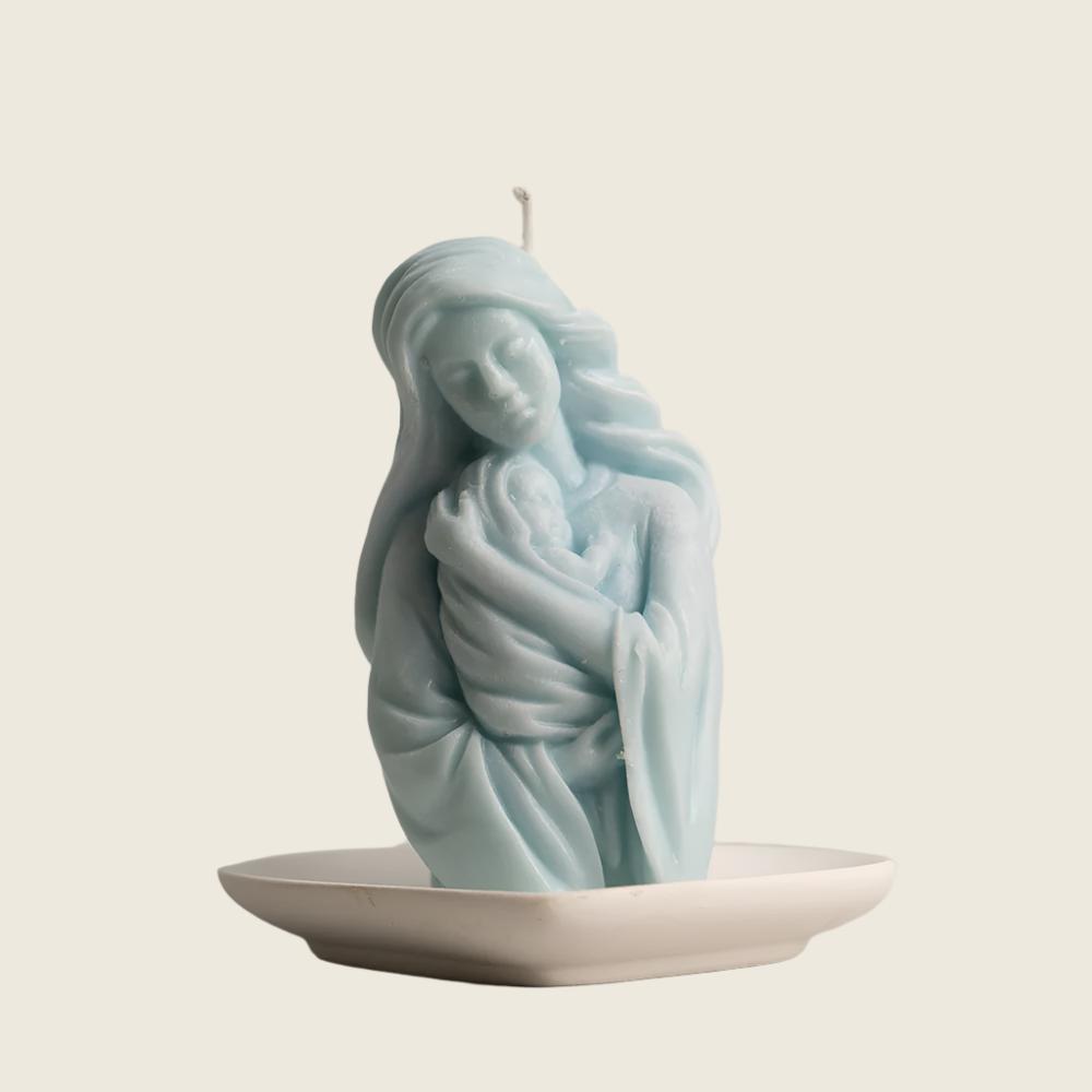 Mother and Baby Candle - Blue