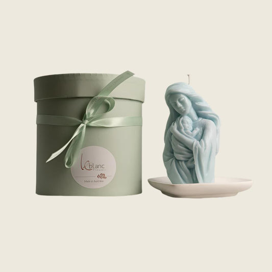 Mother and Baby Candle - Blue