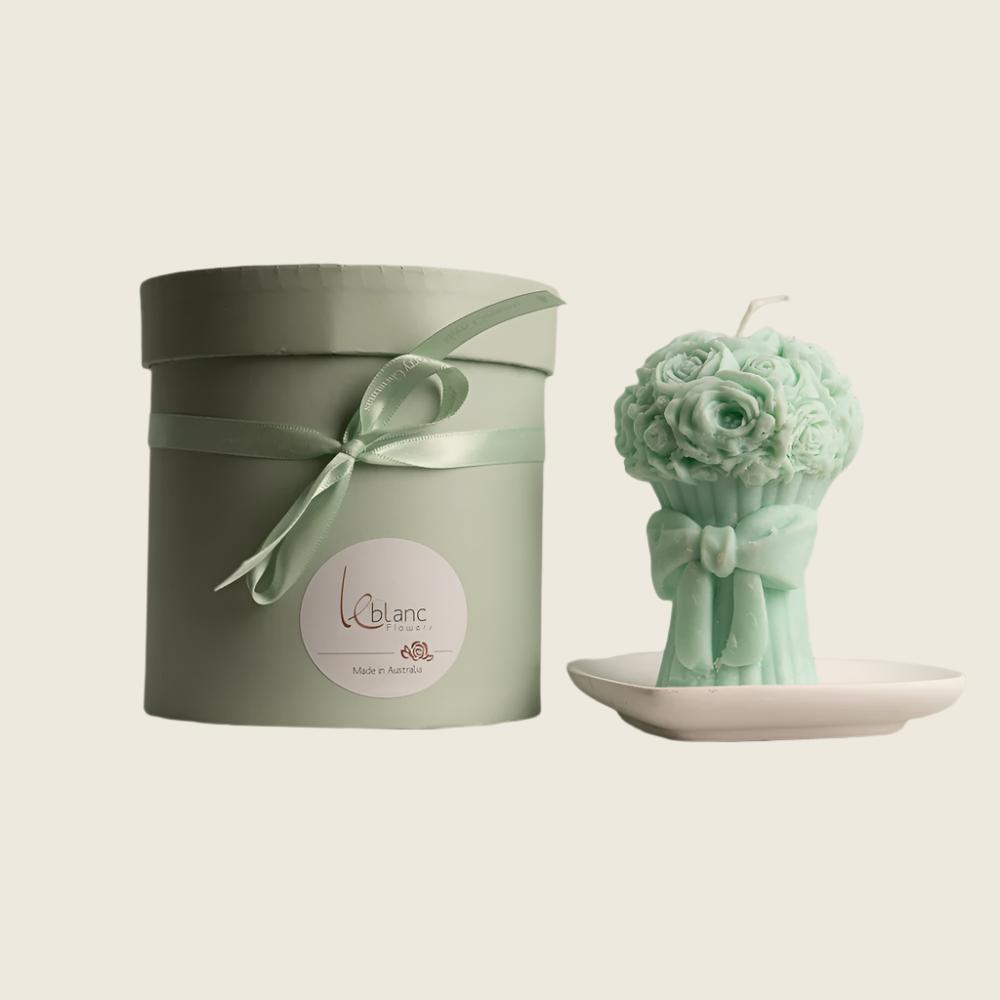 Rose Bouquet Candle - Green