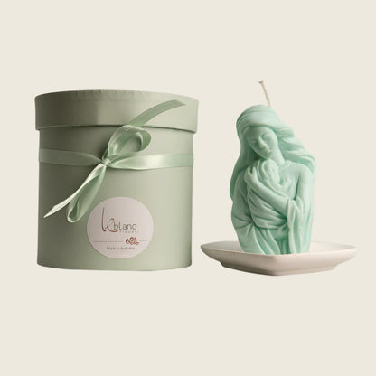 Mother and Baby Candle - Green