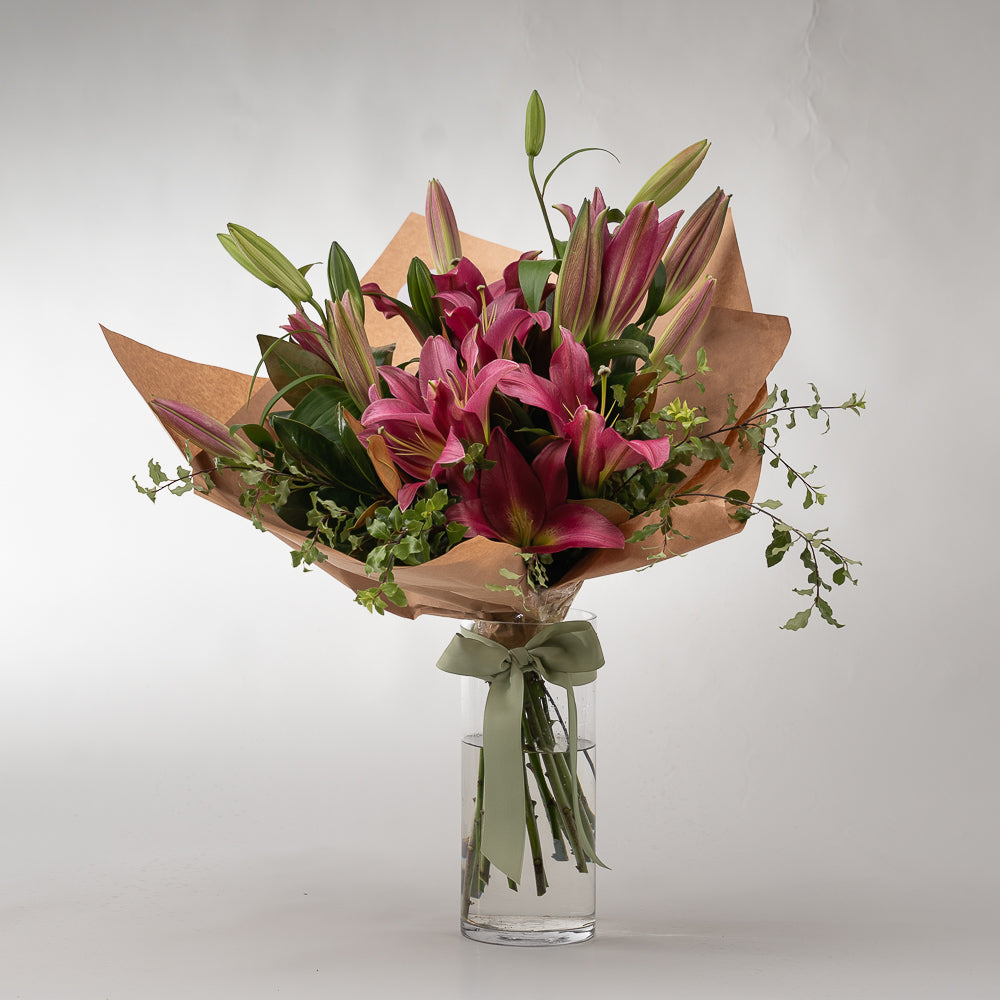 Blushing Grace Lillys Bouquet