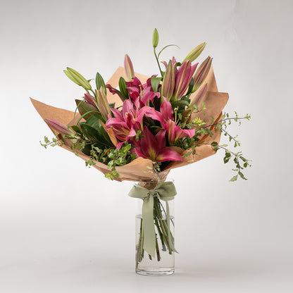 Blushing Grace Lillys Bouquet