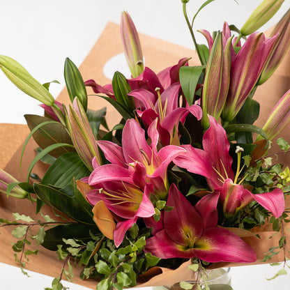 Blushing Grace Lillys Bouquet