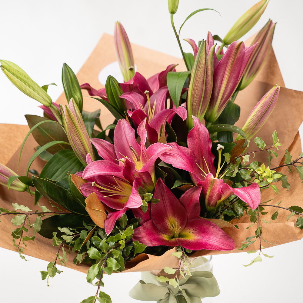 Blushing Grace Lillys Bouquet