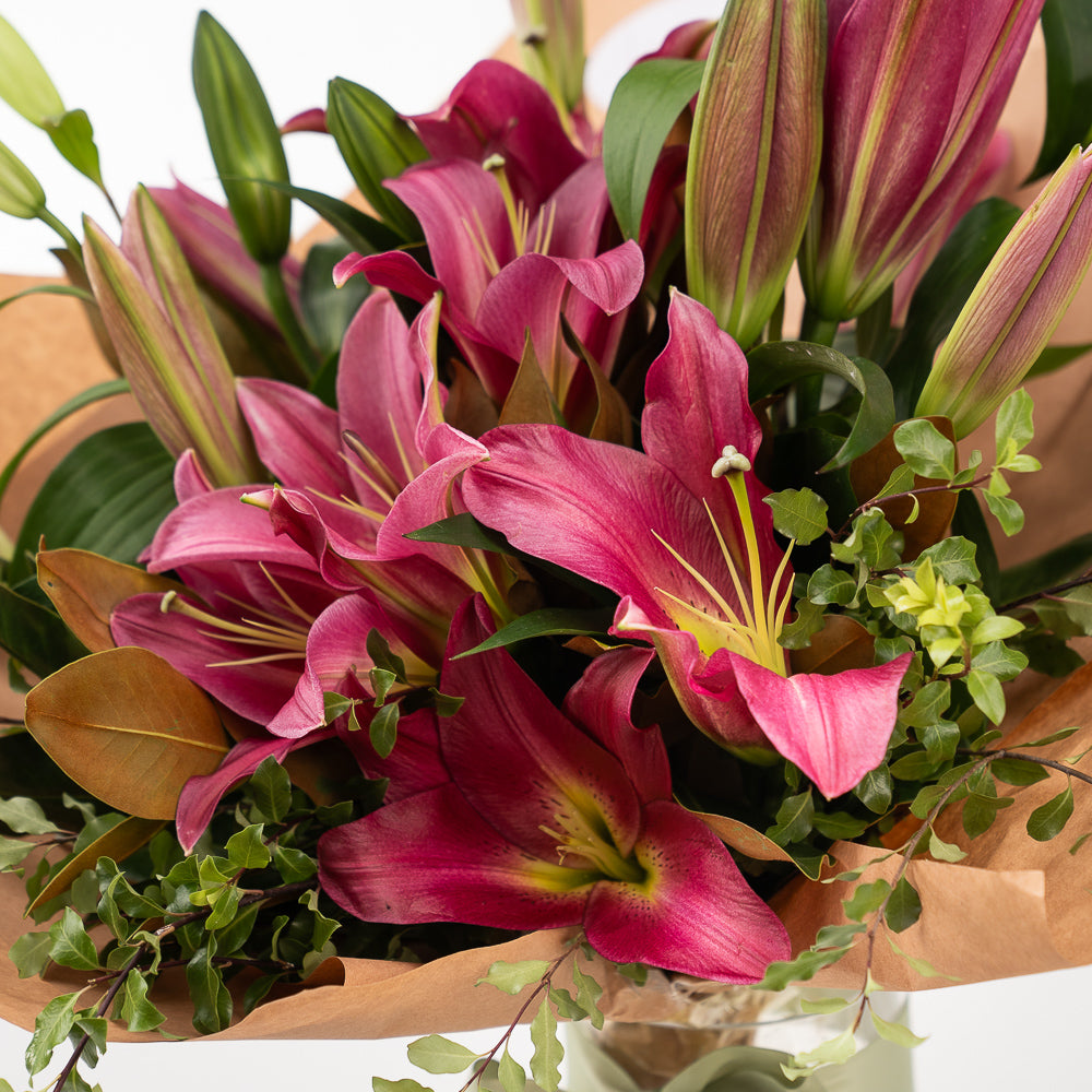 Blushing Grace Lillys Bouquet