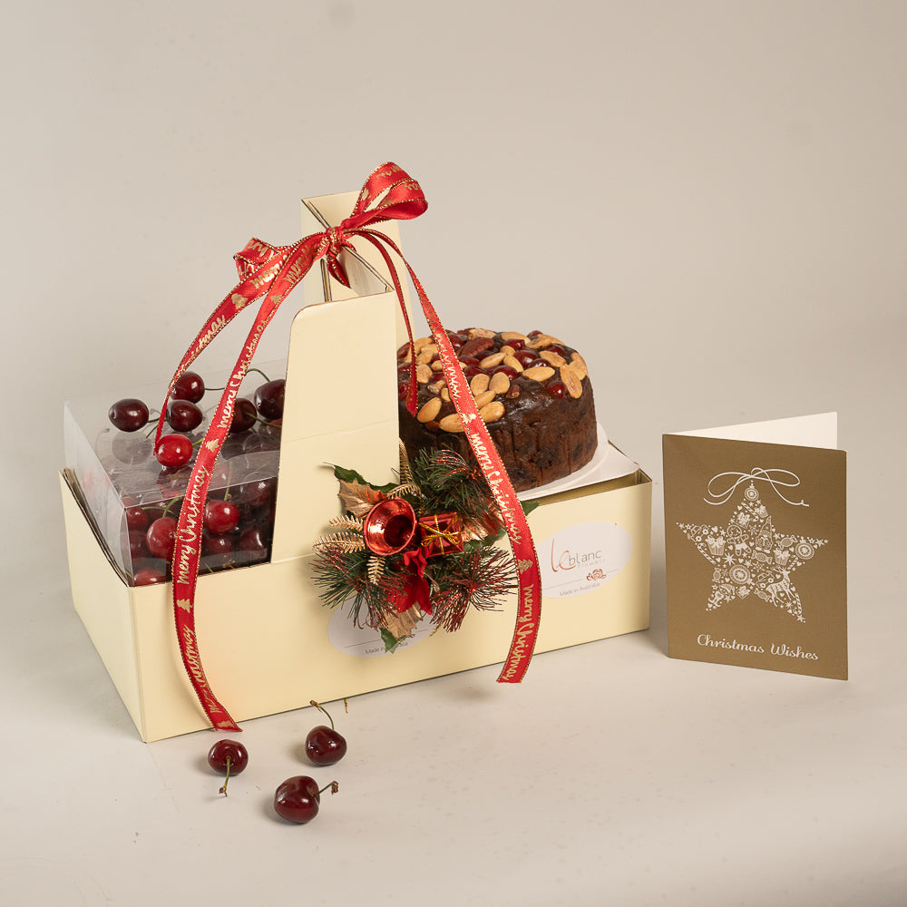 Christmas Gifts - Cherries Hamper Cake