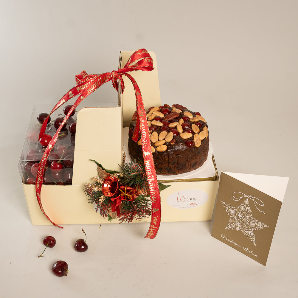 Christmas Gifts - Cherries Hamper Cake