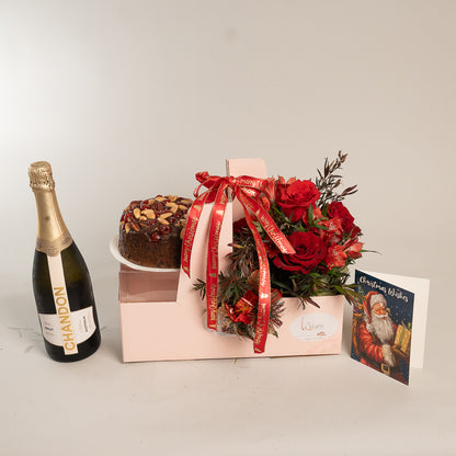 Chandon Brut Christmas Gift Box - Red Roses