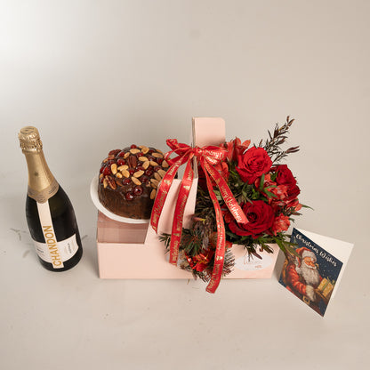 Chandon Brut Christmas Gift Box - Red Roses