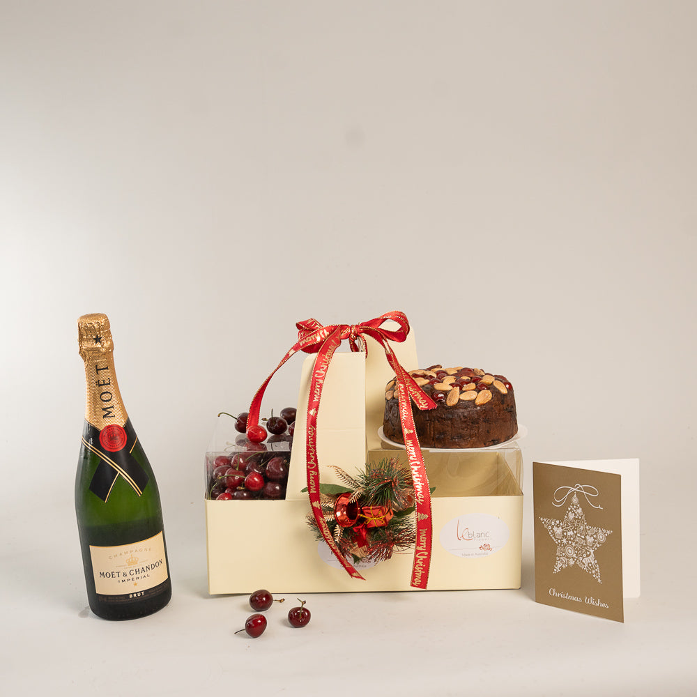 Cherry Hamper Moet - Christmas Hamper - Fruit Hamper - Corporate Hamper