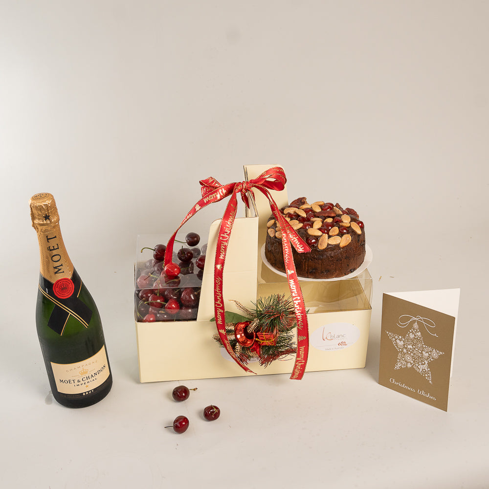 Cherry Hamper Moet - Christmas Hamper - Fruit Hamper - Corporate Hamper