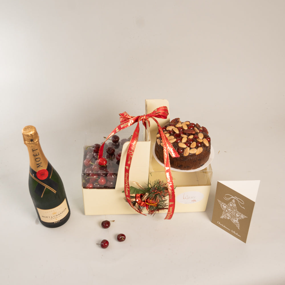 Cherry Hamper Moet - Christmas Hamper - Fruit Hamper - Corporate Hamper