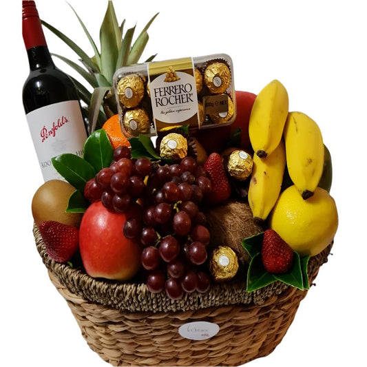 Fruit Basket with Wine